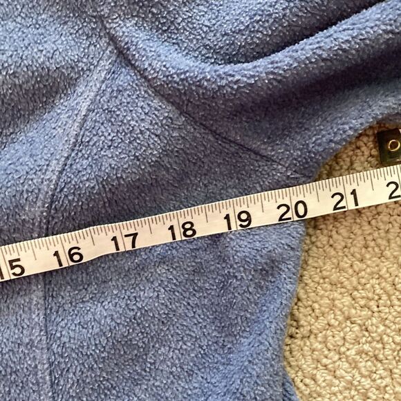 Karen Scott Sport Full Zip Fleece Jacket Sweater Blue Size Medium Petite EUC - Picture 5 of 8